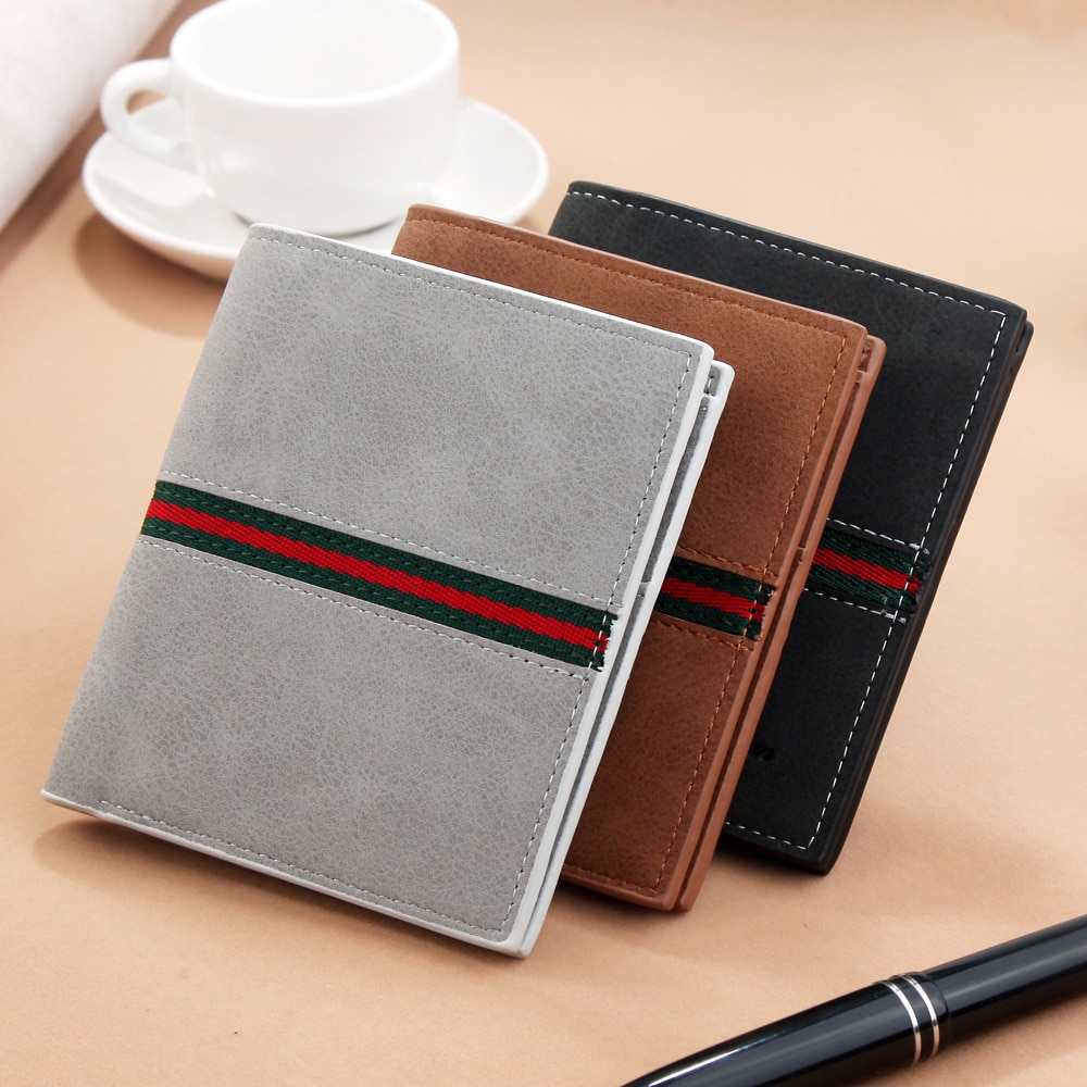 Catei karrui novo masculino curto retro carteira coreano multifuncional horizontal ultra-fino macio carteira local atacado esfrega carteira