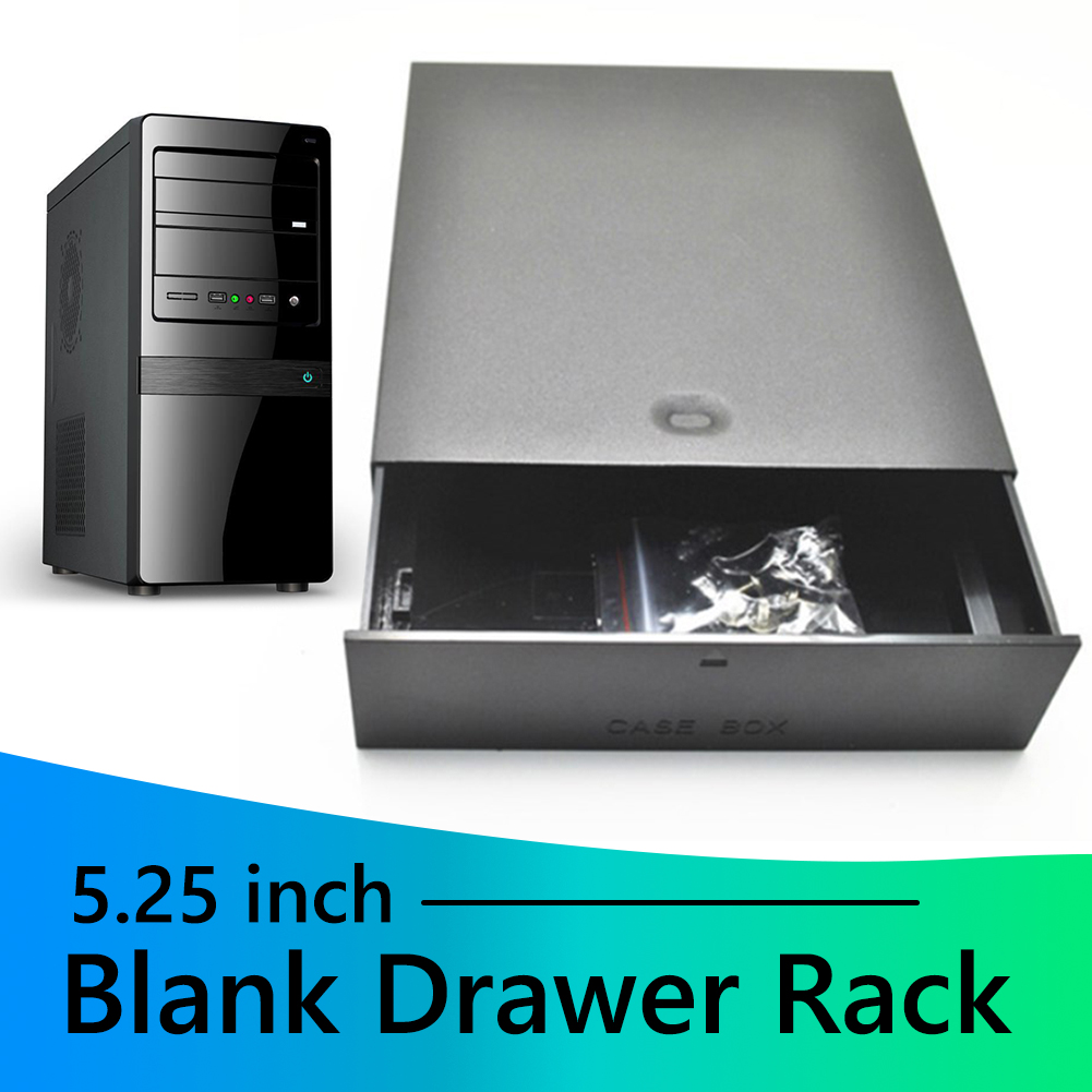 External Enclosure 5.25 inch Hard Drive Mobile Blank Rack Organizer Drawer Tray Storage Box Case for Desktop PC Accessories
