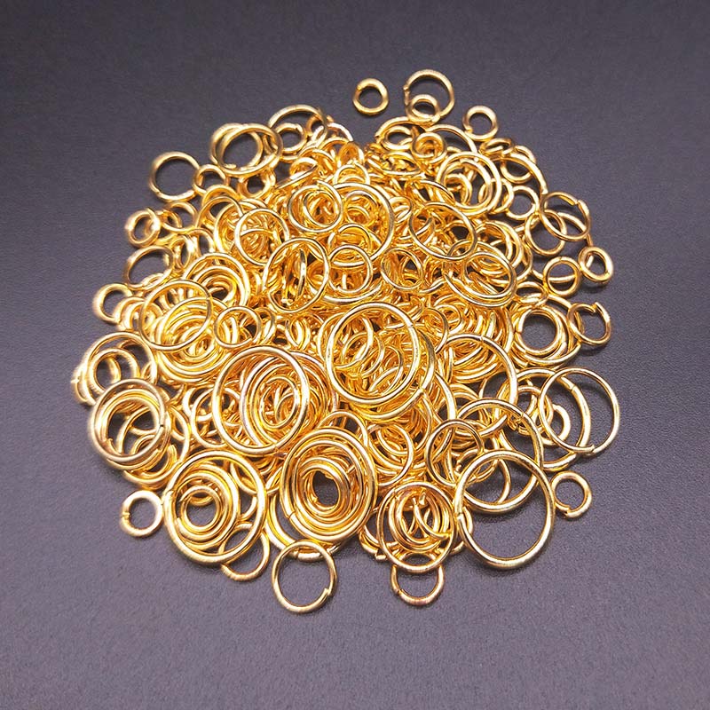 100 Stuks 4/5/6/8/10Mm Open Jump Rings Split Ringen Connectors Voor Diy vinden Maken Sieraden Ambachten Accessoires Fabriek: S / Blauw
