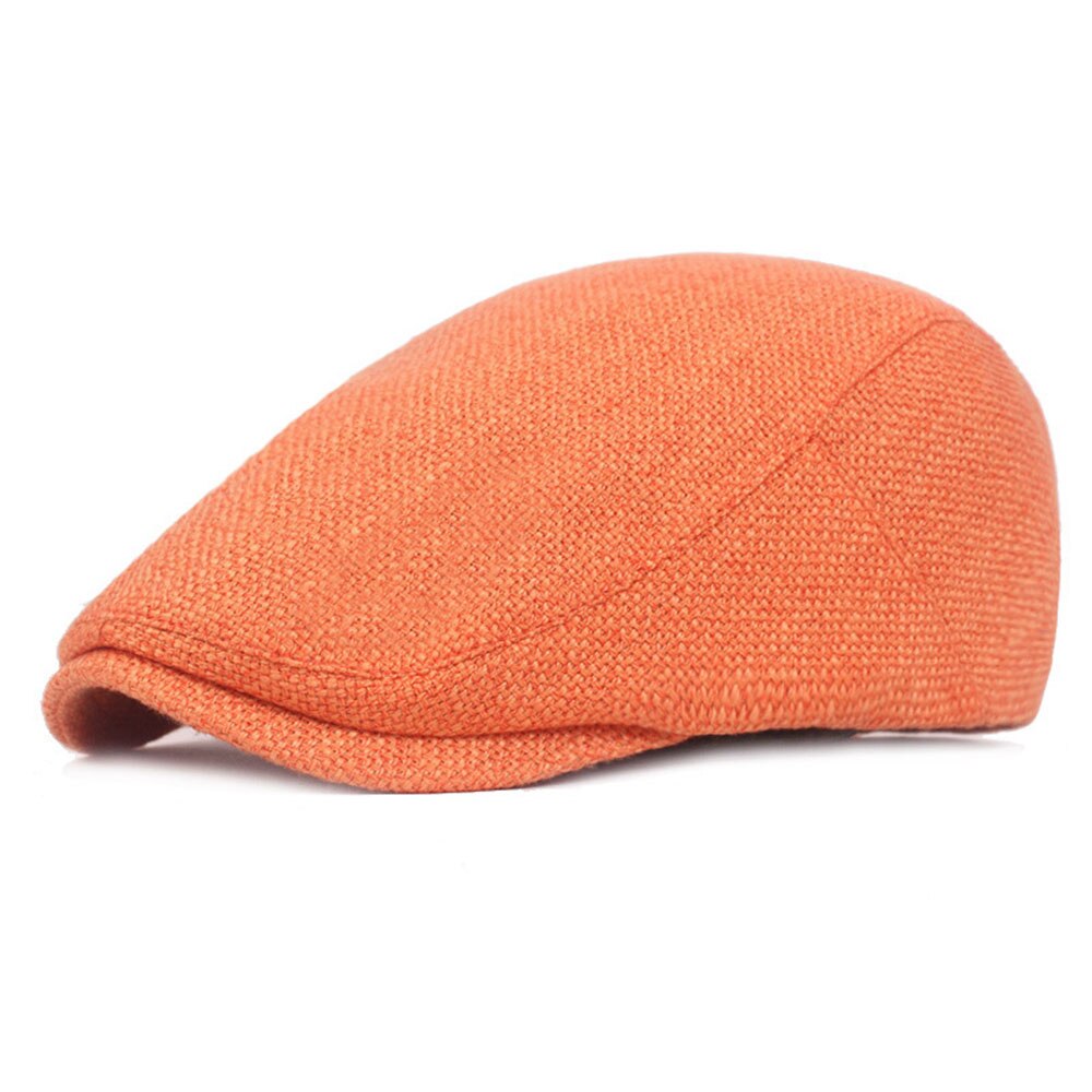 Hommes coton lin béret chapeaux pour femmes Vintage décontracté unisexe solide béret casquettes visière extérieur voyage casquette plate