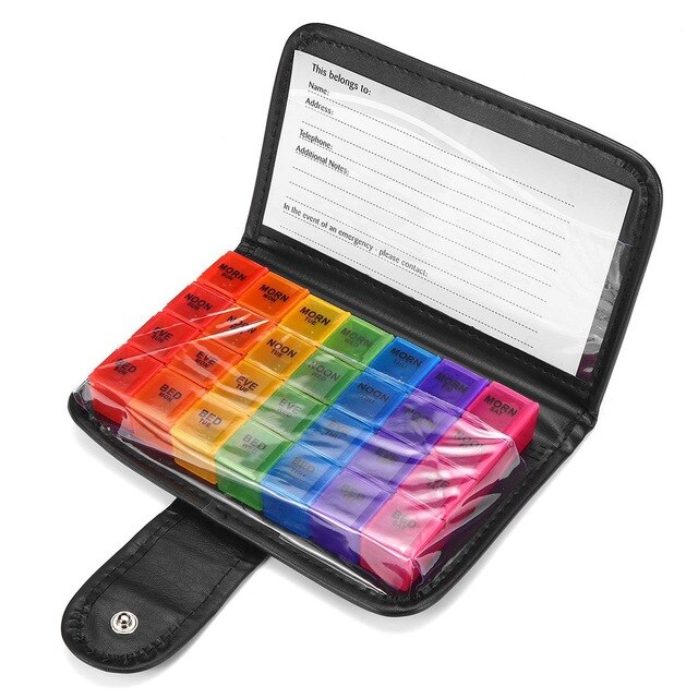 7/28/32 Slots Monthly Pill Organizer Box Tablet Holder Medicine Container Organizer Case Travel Daily Pill Storage Box Option: Type B 28