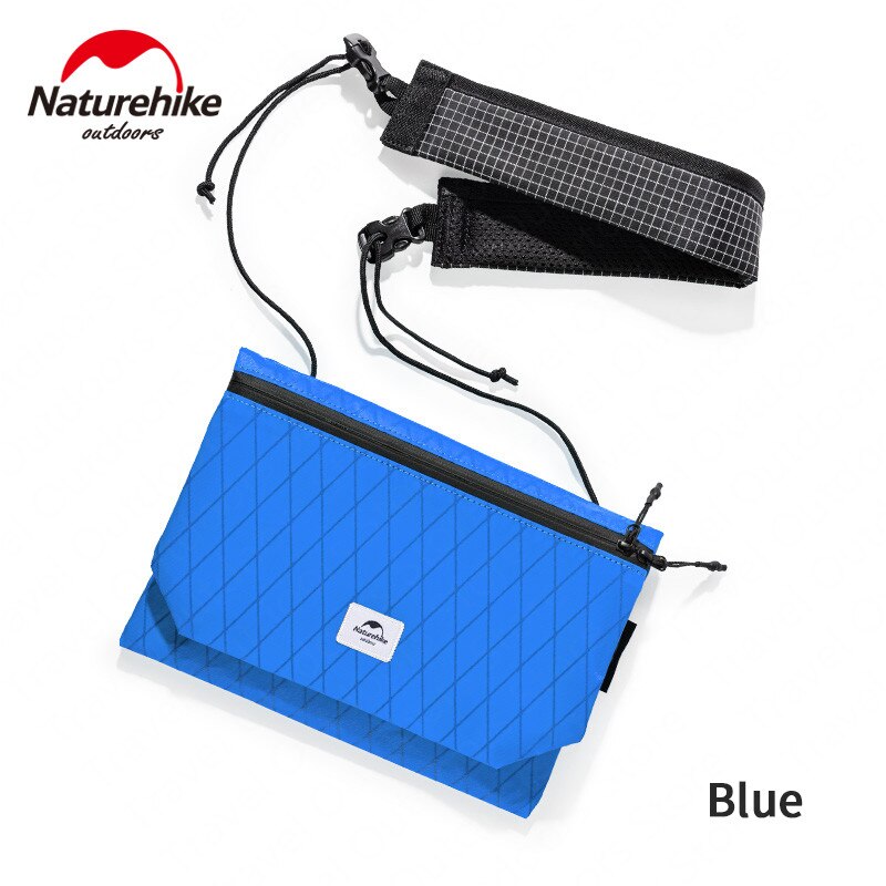 Naturehike Outdoor Waterproof Zipper Messenger Bag XPA Fabric Bag For Woman Wrap Ultralight Certificates Pocket: Blue