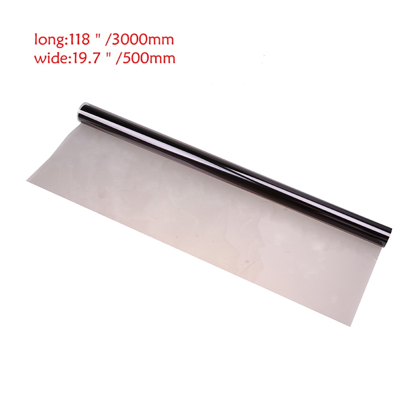 POSSBAY 50cm x 3m Window Tint Film Tinting Roll Kit 50% VLT Black UV-Proof Car Side Window Foils Sloar Protection Films