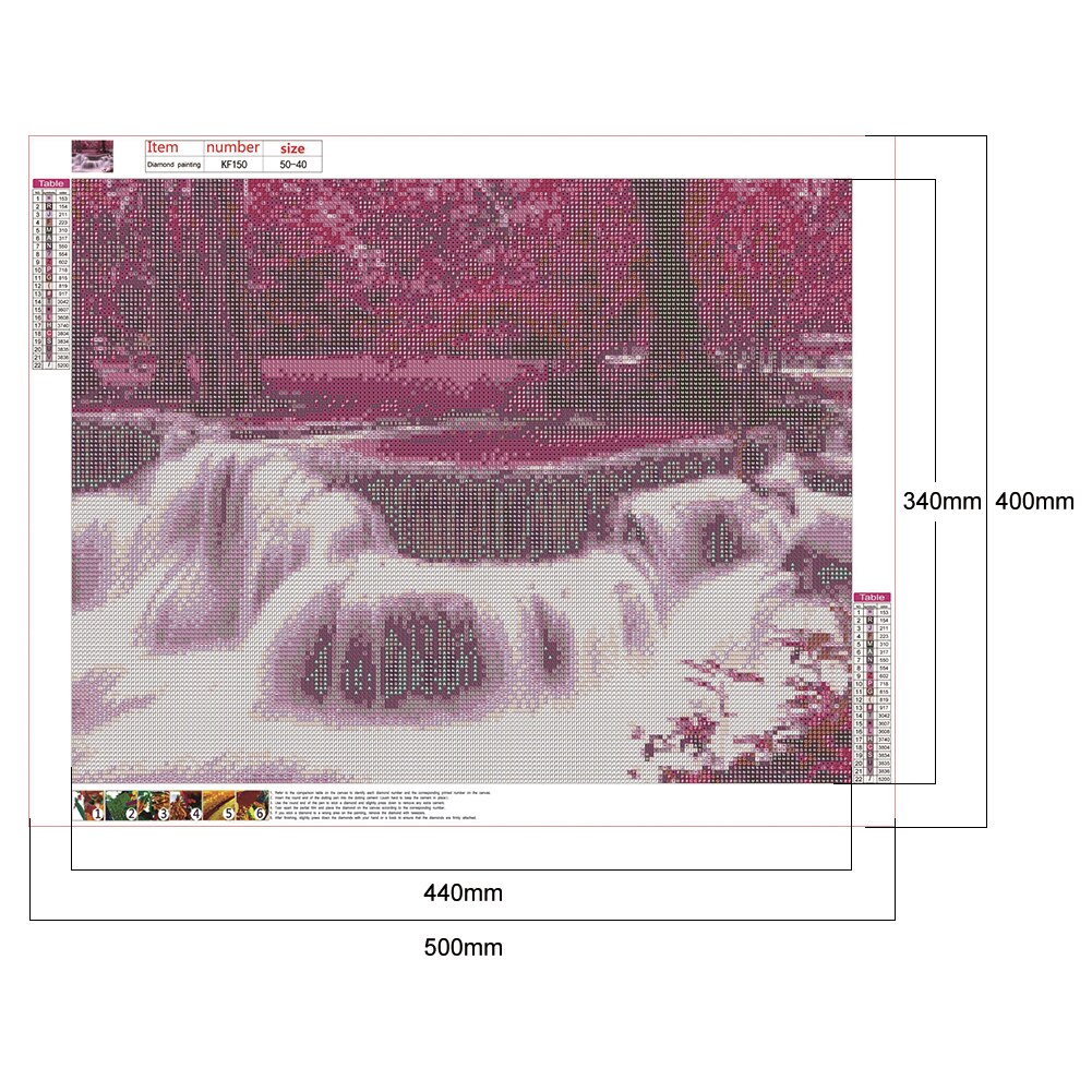 5D BRICOLAGE Plein Carré Diamant Peinture Montagne Paysage Broderie point De Croix Mosaïque Strass Halloween Décor