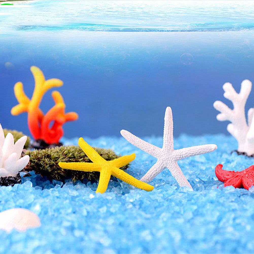 5cm Artificial Starfish Underwater Resin Aquarium Fish Tank Decoration Artificial Fish Pet Ornaments Viewing Decorations