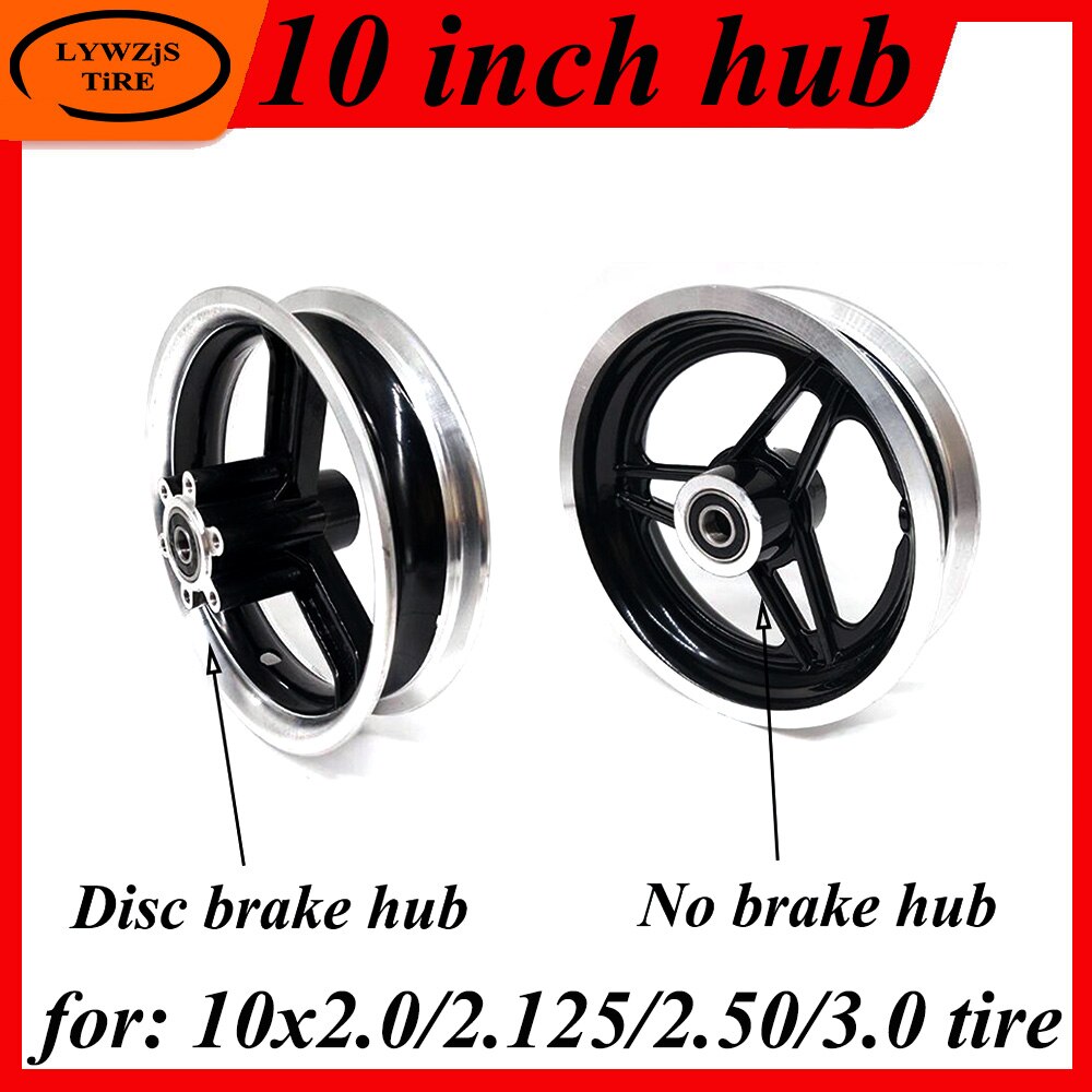 10 tums hjulnav elektrisk scooter 10 tums fälgar aluminiumfälgar fälgar för 10 x 2 10 x 2.125 10 x 2.50 10 x 2.25 däck fälgar