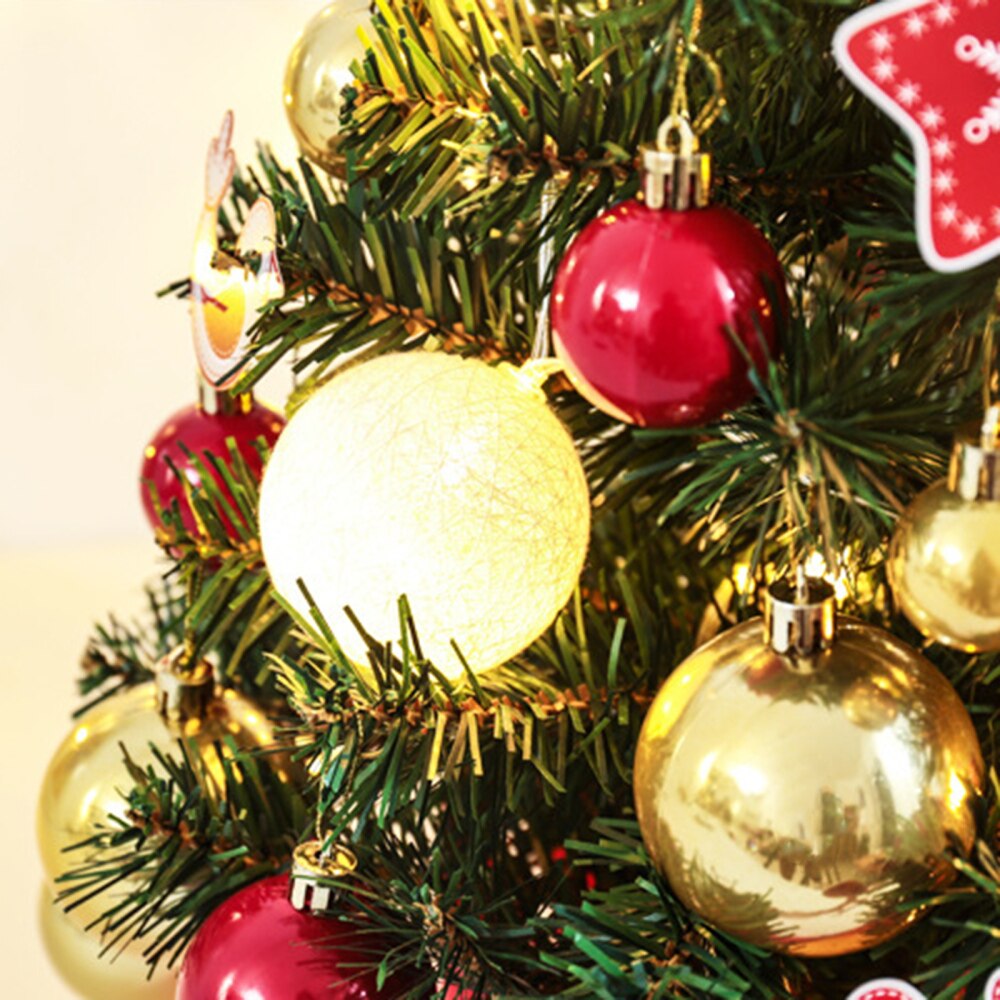 Christmas Tree Set LED Artificial Room Desktop Decoration DIY Glow Glowing Tabletop Ornaments Mini