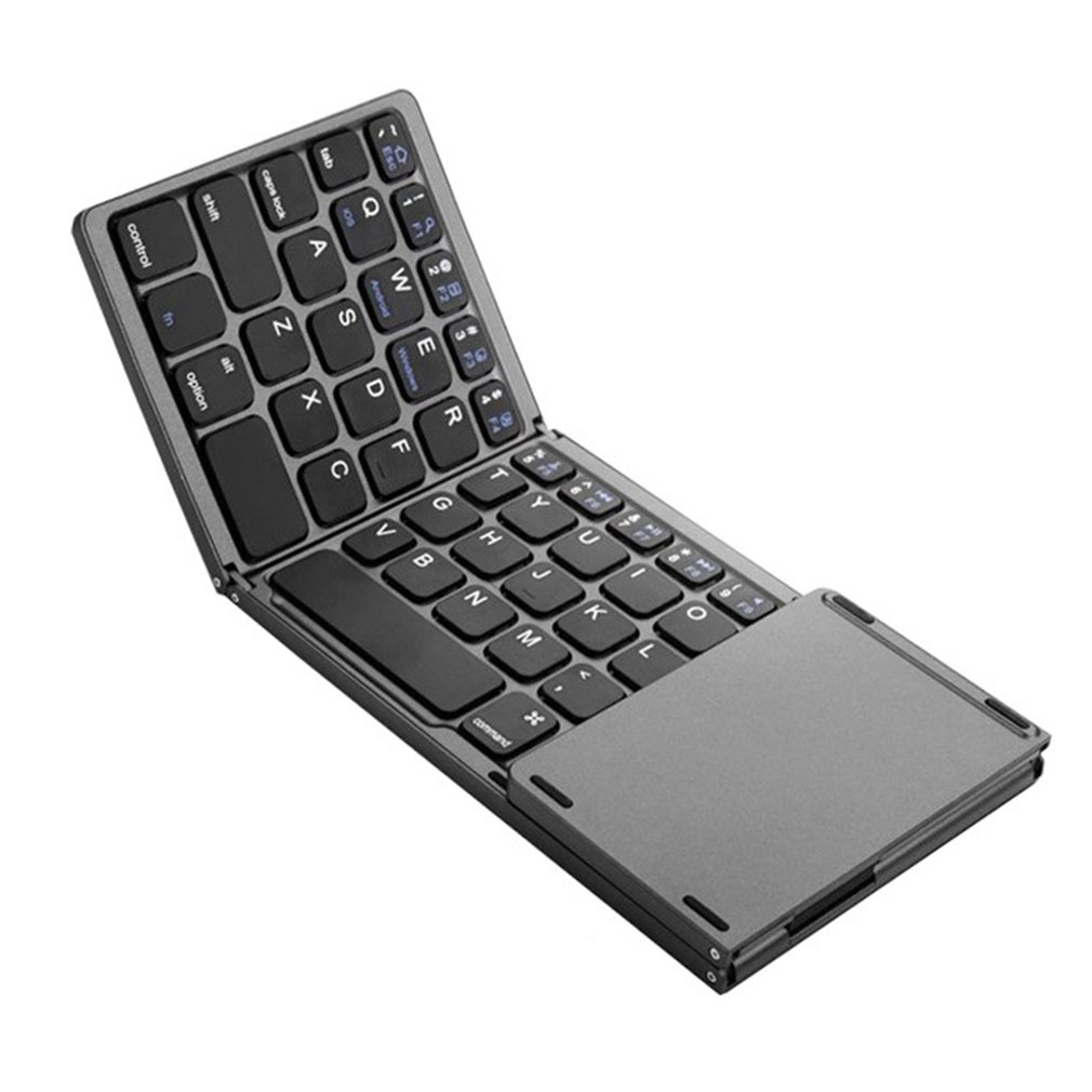 Mini Compact Triple Opvouwbare Toetsenbord Draagbare Cool Draadloze Telefoon Tablet Toetsenbord Met Muis Touchpad