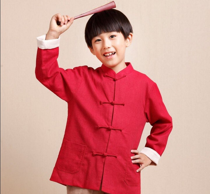 Boy Chinese shirt Children shirt Spring Tang kung fu Kids Blouse: 1 / L