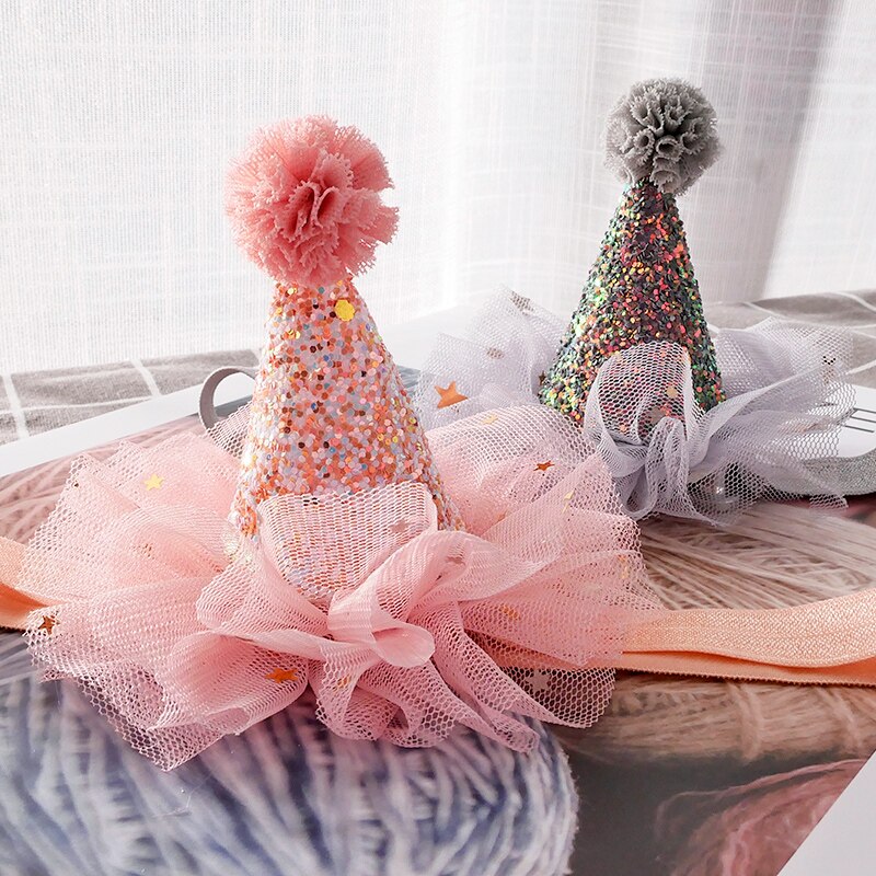 Diademas DE CORONA DE Princesa para niña, diademas de encaje brillante, accesorios para el cabello para niña, sombrero de de cumpleaños, decoración