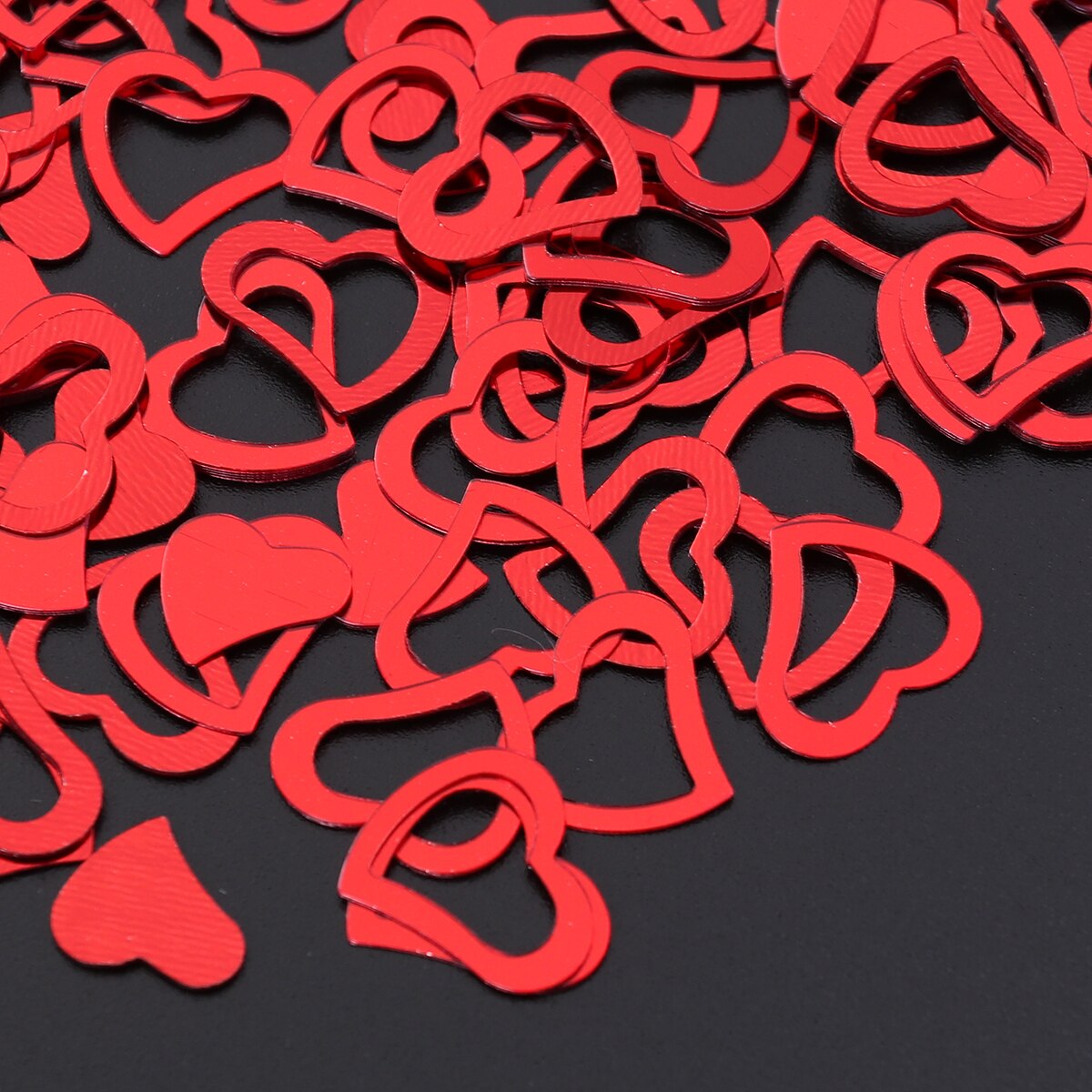 600 Pcs Love Heart Confetti Romantic Table Decor Party Sprinkle Confetti Decoration for Wedding Birthday Party DIY