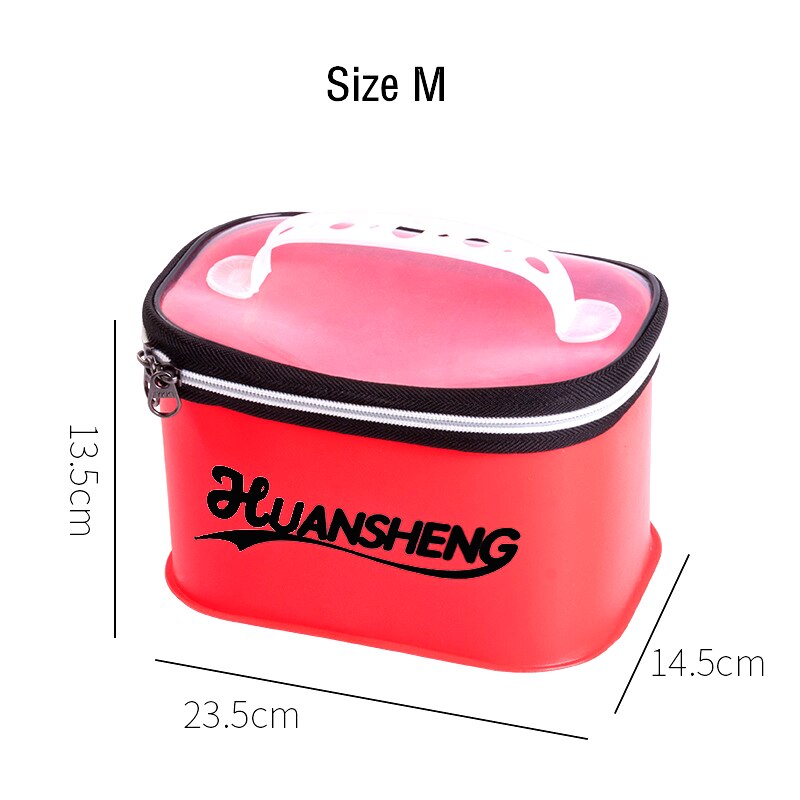 1pc Portable EVA Fishing Bag Live Fishing Box Outdoor Multifunction Fishing Bait Bucket Waterproof Fishbox Storage Bag