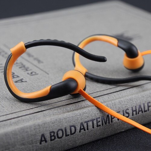 Sport mp3-speler Nekband USB MP3 Muziek Media Speler met Stereo Audio Oortelefoon Ondersteuning 16 GB Micro SD TF kaart: YELLOW