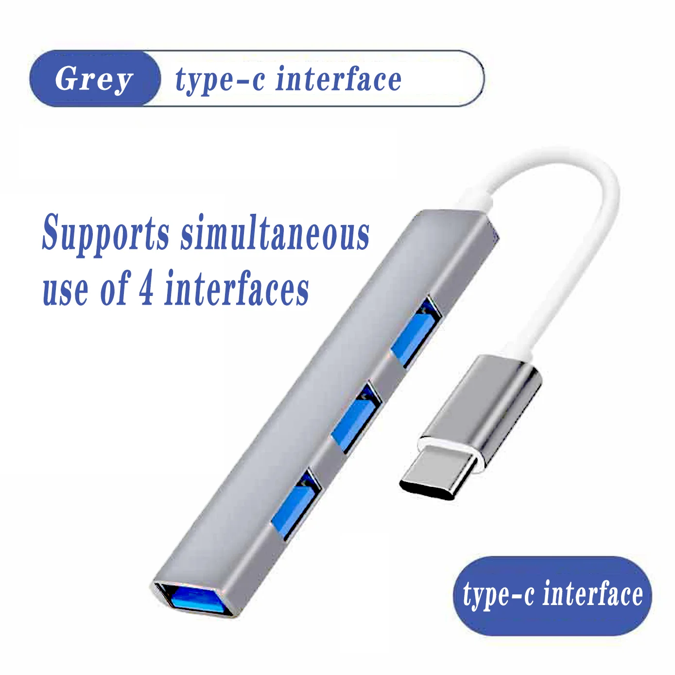 8-IN-2 USB hub 3.0 USB C hub dock station 5Gbps High Speed Transmission USB Splitter Type C to USB OTG Adapter For Macbook Pro: pink