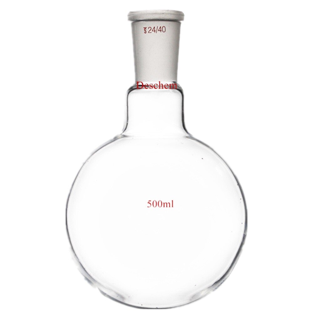 500ml,24/40,1-neck,Round Bottom Glass Flask,Single Neck,Boiling Bottle,Labware