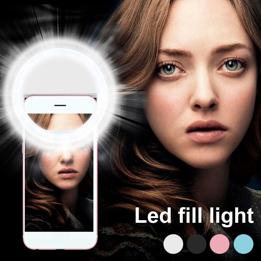 Makeup Mirror Selfie LED light Portable for Mobile Phone Light Clip Selfie LED Auto Flashlight Makeup Mirror For Smartphone