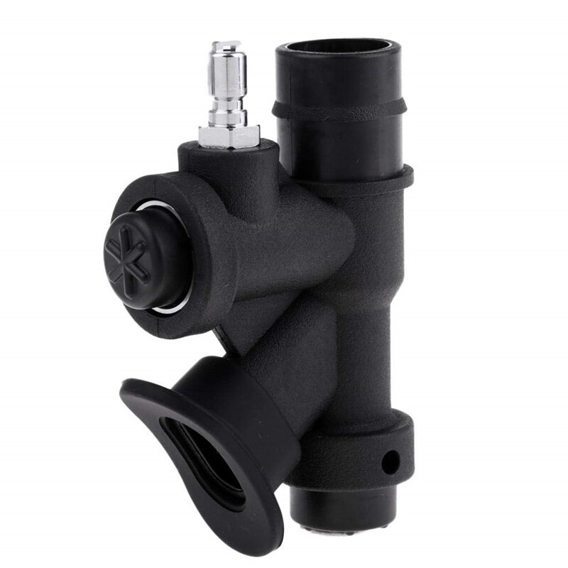 Scuba BCD Power Inflator - 45 Degree Angled Mouthpiece - Standard 1 Inch Hose - K-Valve