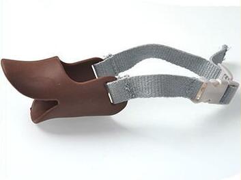 Dog Muzzle Silicone Cute Duck Mouth Mask Muzzle Bark Bite Stop Small Dog Anti-bite Masks For Dog Products Pets Accessories GYH: Coffee / M