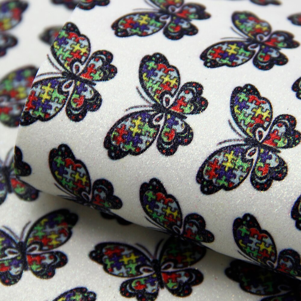 20*34cm kaktus dyr trykt fint glitter kunstlæder til fremstilling af hjemmetekstil øreringe telefon sag bogomslag ,1 yc 7779