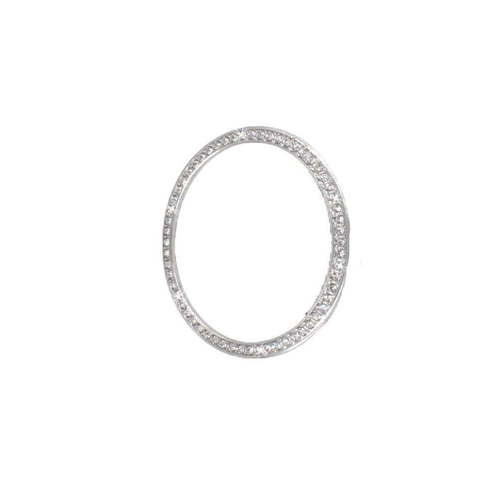 Diamant rustfrit stål metal udskiftning bezel ring cover metal cover til samsung galaxy watch 42mm 46mm smart watch: Sølv / 46mm