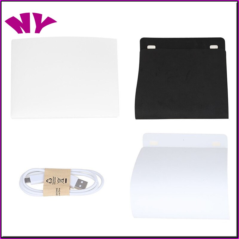 Mini Folding Photography Light Box 2 Panel LED Light Photography Box Portable Photo Background Kit Light Box Accessories20/30/40