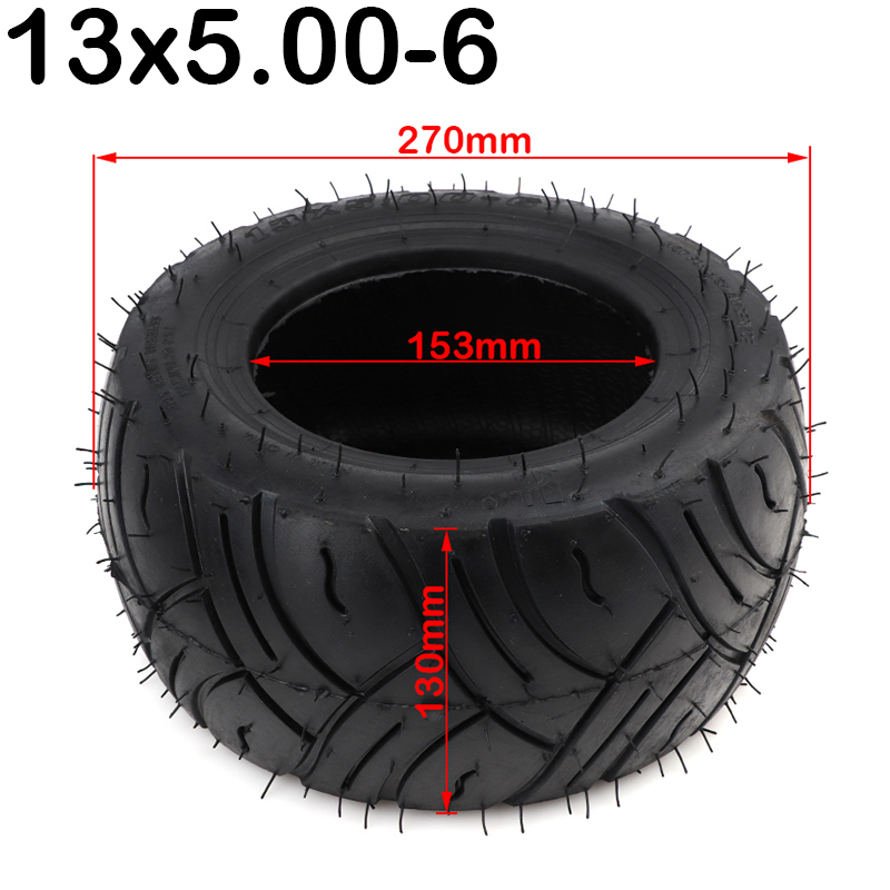 13x5.00-6 Pneu Tubeless Pneu Sous Vide pour Vélo Pliant Scooters mini kart ATV Quad Vélo Accessoires: A