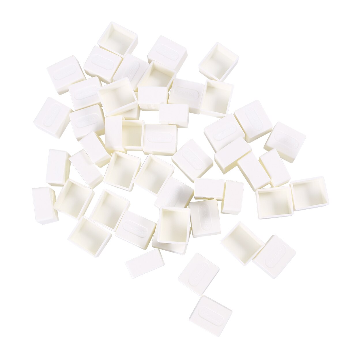 50 stuks aquarelverfbakjes van plastic, lege aquarelverf halve bakjes om te schilderen