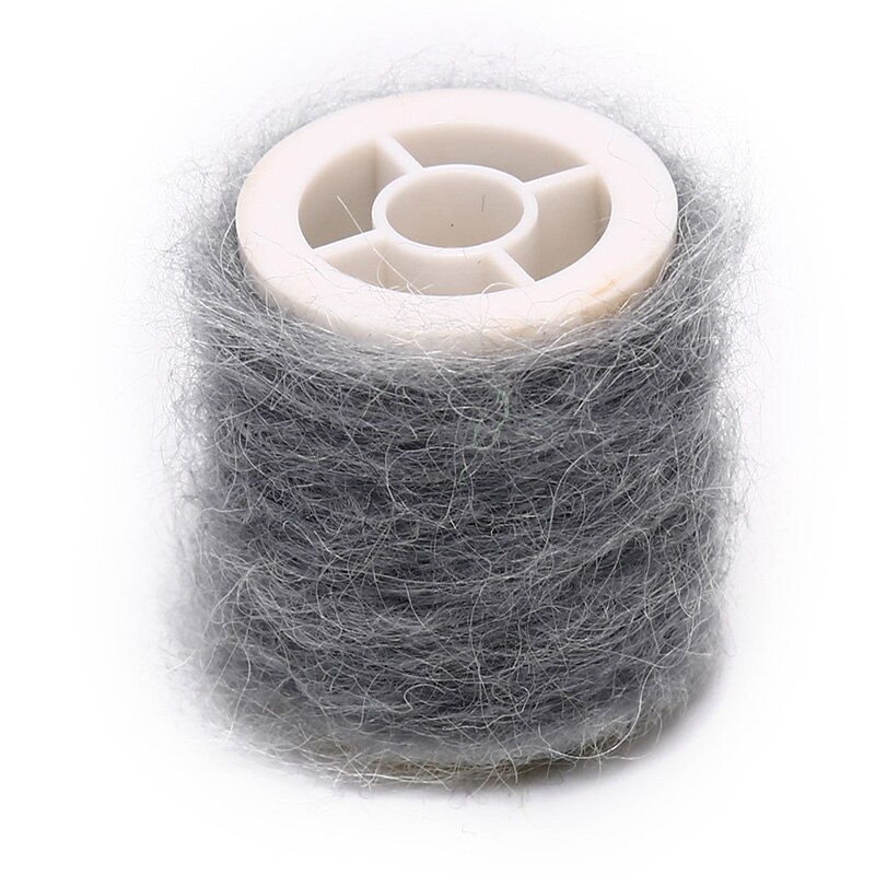 1 Roll Fly Tying Leech Mohair Yarn Long Angora Hair Twisted Fly Tying Yarn Caddis Hairy Nymph Body Tying Materials 7 Colors: Gray