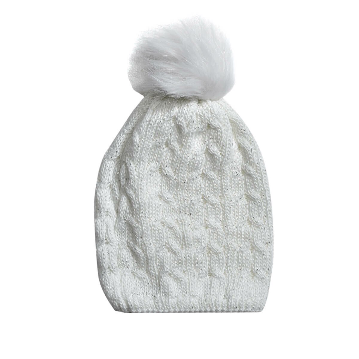 FLO POMPON BERE-W chapeau femme écru mademoiselle F: Default Title
