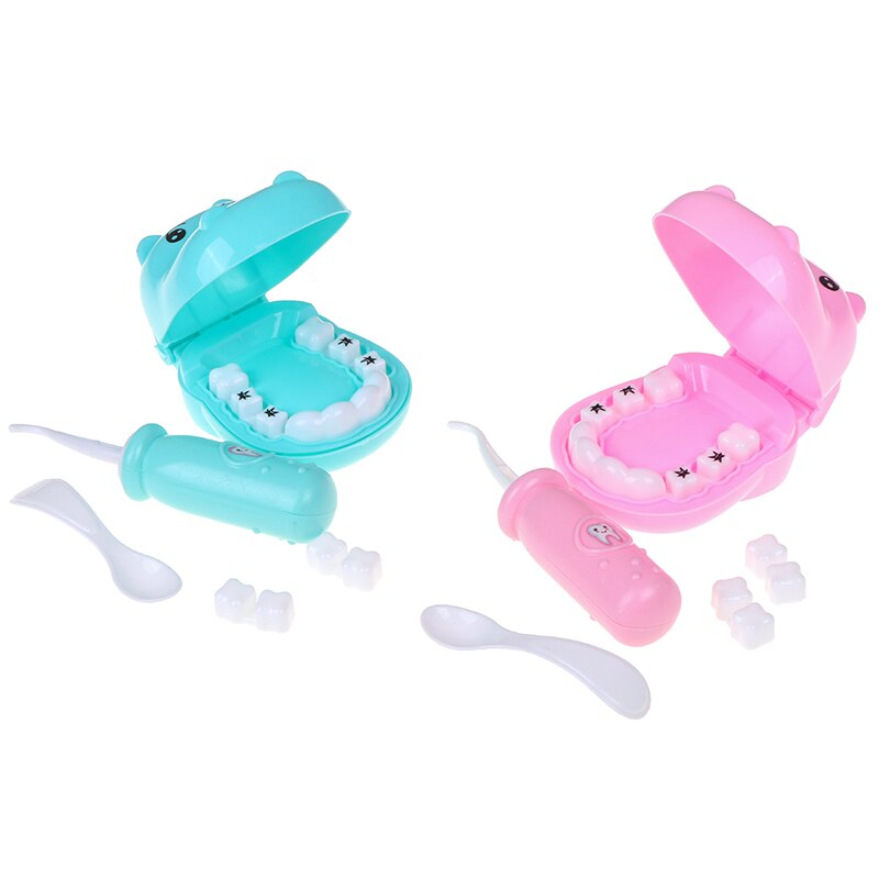 1Set Tandarts Controleren Tanden Model Set Medische Kit Educatief Rollenspel Simulatie Learing Speelgoed Voor Kinderen Kids Pretend Play speelgoed