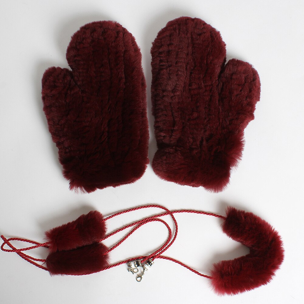 russland Frauen Winter betroffen 100% Natürliche Rex Kaninchen Pelz Handschuhe Dame Handgemachte Starke Warme Weiche Rex Kaninchen Pelz Handschuhe
