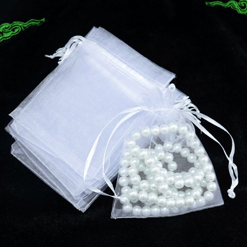 100 stuks tekenbare organza zakjes bruiloft verjaardag feest snoep chocolade zakjes kerst halloween doos sieraden verpakkingszakjes