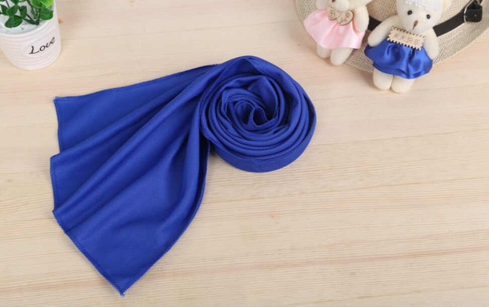 80x30cm Sport serviette de refroidissement sueur été glace serviette glace Cool serviette de hypothermie serviette froide: blue