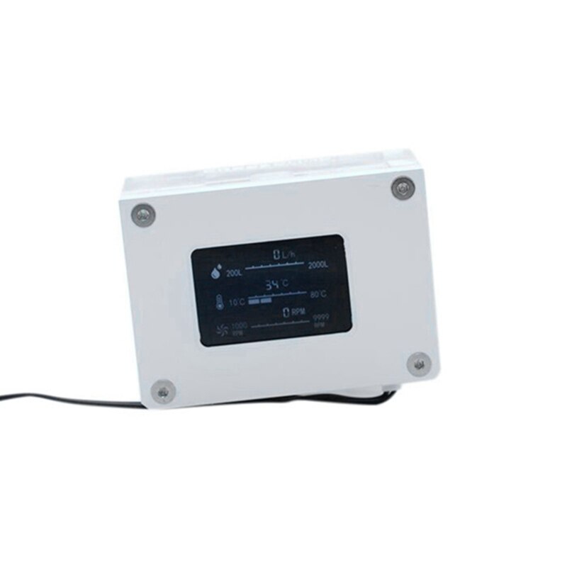 Freezemod 1 stuks  g1 / 4 inch waterkoelsysteemfilters & 1 stuks lcd-temperatuurdetectie pc waterkoeler flowmeter