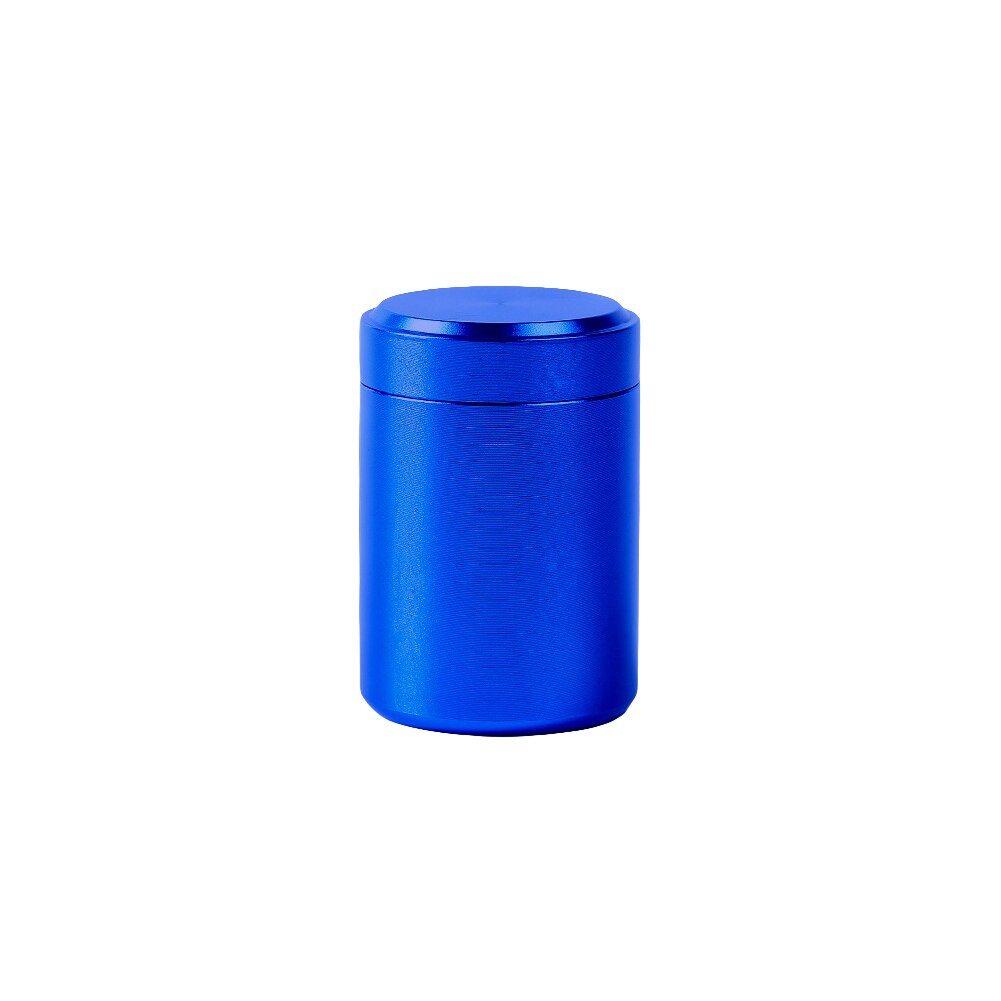 contenedor hermético a prueba de olores de 70ML, tarro de té de aluminio para alijo de hierbas, cajas para jarras de té MetalCan: Azul