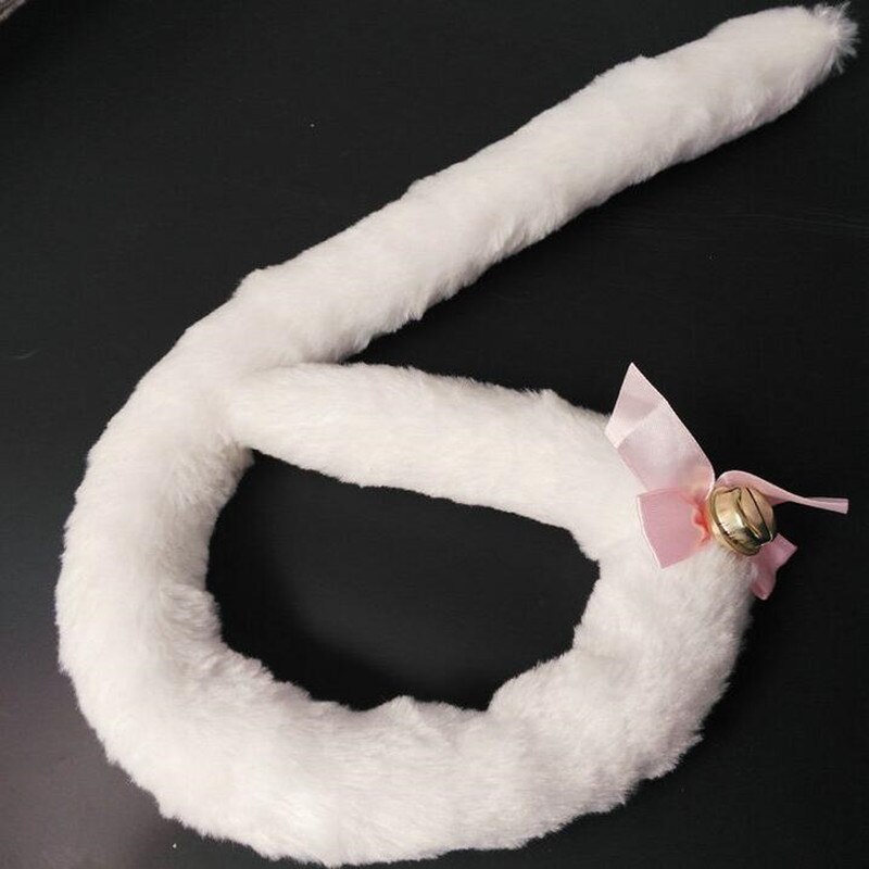 Anime mujeres oreja de zorro chica gato cinta del pelo de felpa cola ama de llaves de dama Conjunto de vestir accesorios carnaval partido del traje de Cosplay de Halloween