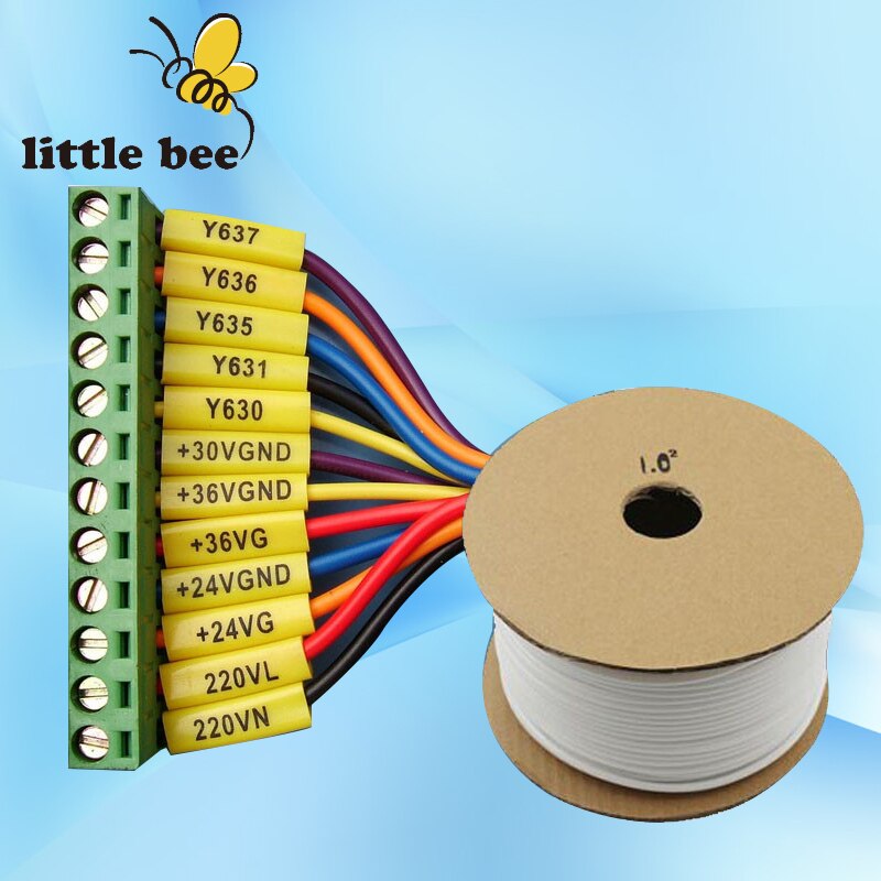 1 Stks PVC buis wit Pvc mouwen Voor kabel marker ID printer beentje drukmachine elektronische belettering machine