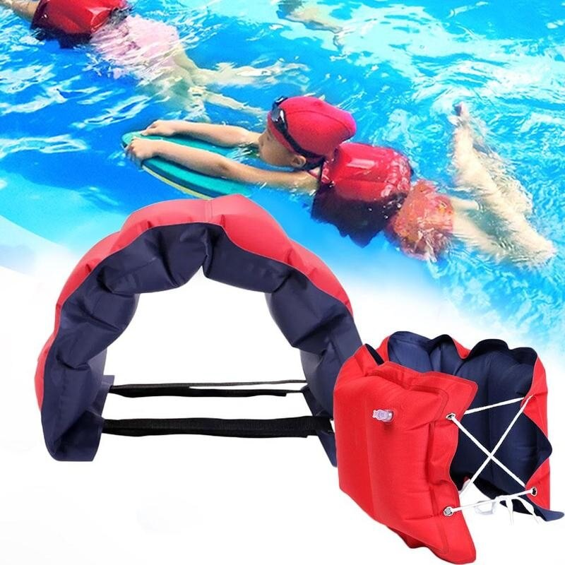 Cinturón de natación inflable para niños y adultos, cinturón flotante de cintura con broches de poliéster, herramientas para nadar