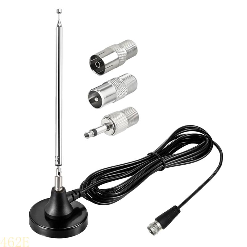 462E amplifizierte Antennen mit 3 Adaptern FM -Funkantennen tupfen Sie FM -Antennen hohe Gewinne: WHITE
