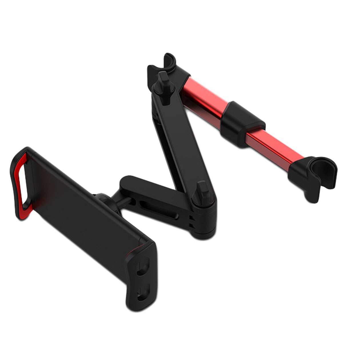 Universele Auto Telefoon Houder Telescopische Auto Back Seat Hoofdsteun Mount Houder Voor Mobiele Telefoon Tablet Pc Stands Beugel: Telescopic-red