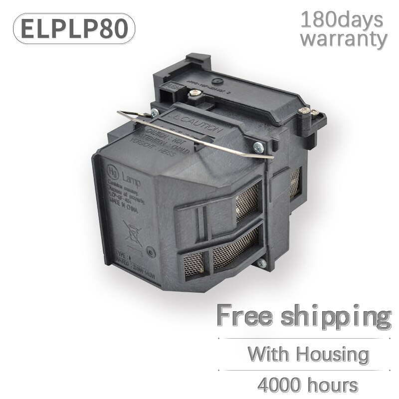 Lampe de projecteur Compatible ELPLP80 avec boîtier, , pour EB-585WI EB-585W EB-580 EB-595WI EB-1420WI EB-1430WI