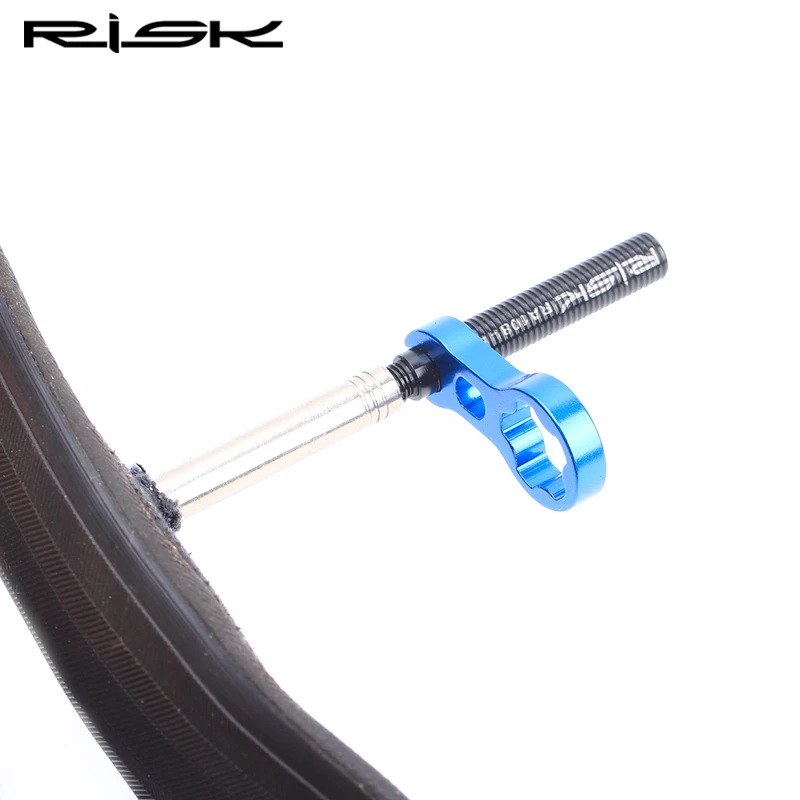 Przedłużka zaworu Presta RISK do roweru z kluczem 3w1, 45mm/80mm, pręt przedłużający zawór do obręczy roweru szosowego, do dętek i bezdętkowych opon.