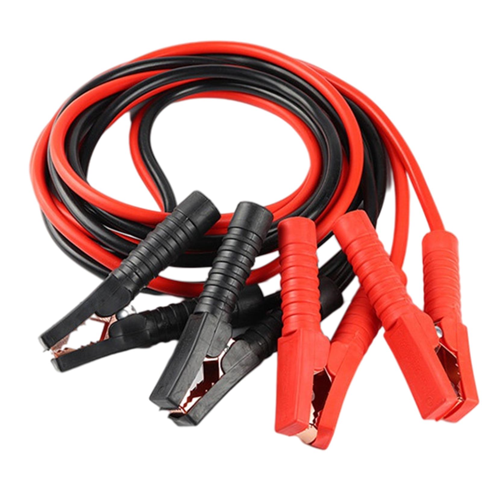 2Pcs Heavy Duty Car Battery Starter Jumper Cables 13ft Emergency with Copper Clamps 2000A Booster Cable for Car Alligator Clamp