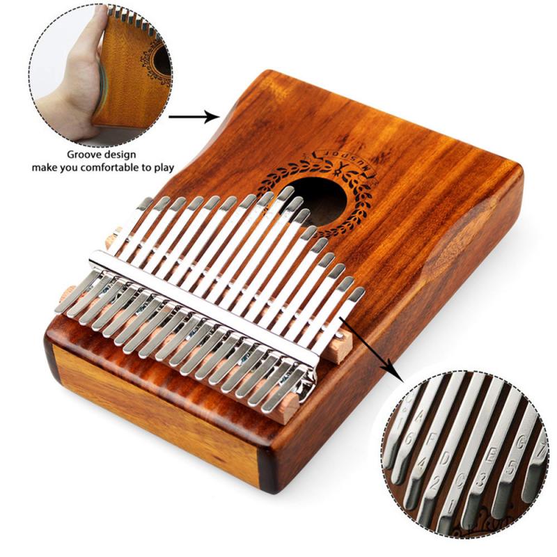 Wooden 17 Keys Kalimba Thumb Piano Acacia Mukalinba Finger Harp Musical Instruments Finger Piano Christmas