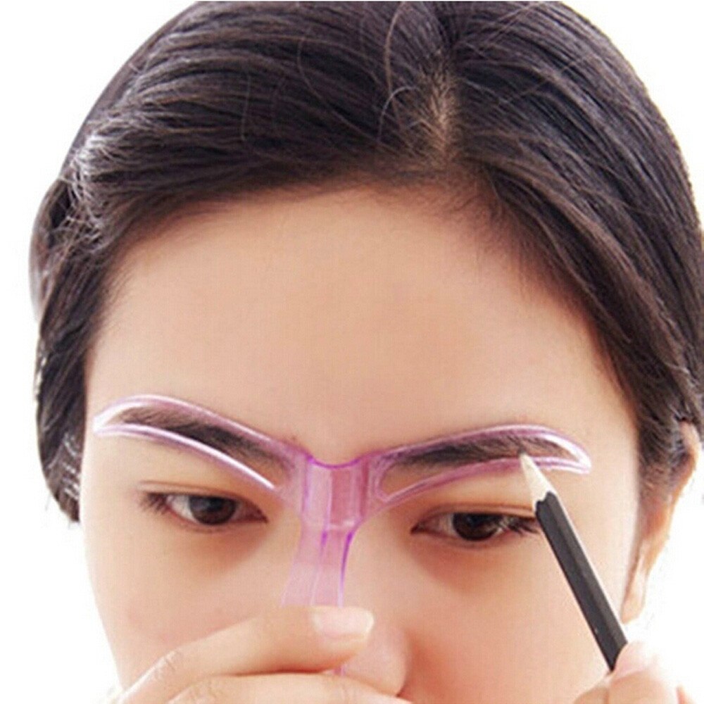 Eyebrow Stencils Beauty Tool Makeup Grooming Drawing Blacken Eyebrow Template Random Color L502