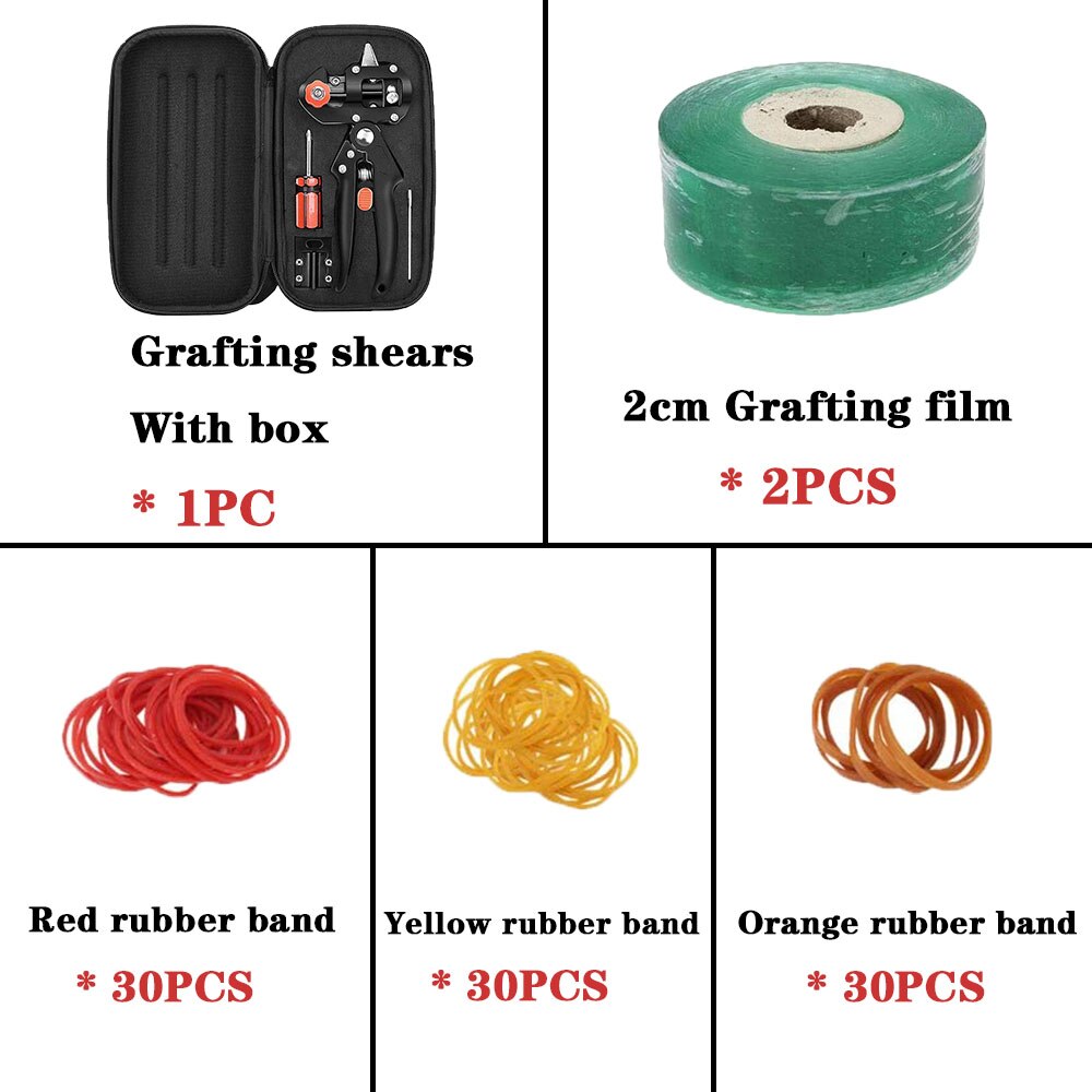 Garden Tools Grafting Pruner Garden Secateurs Sharp Chopper Vaccination Cutting Tree Plant Shears and Graft Film Tape Kits: Grafting kit G