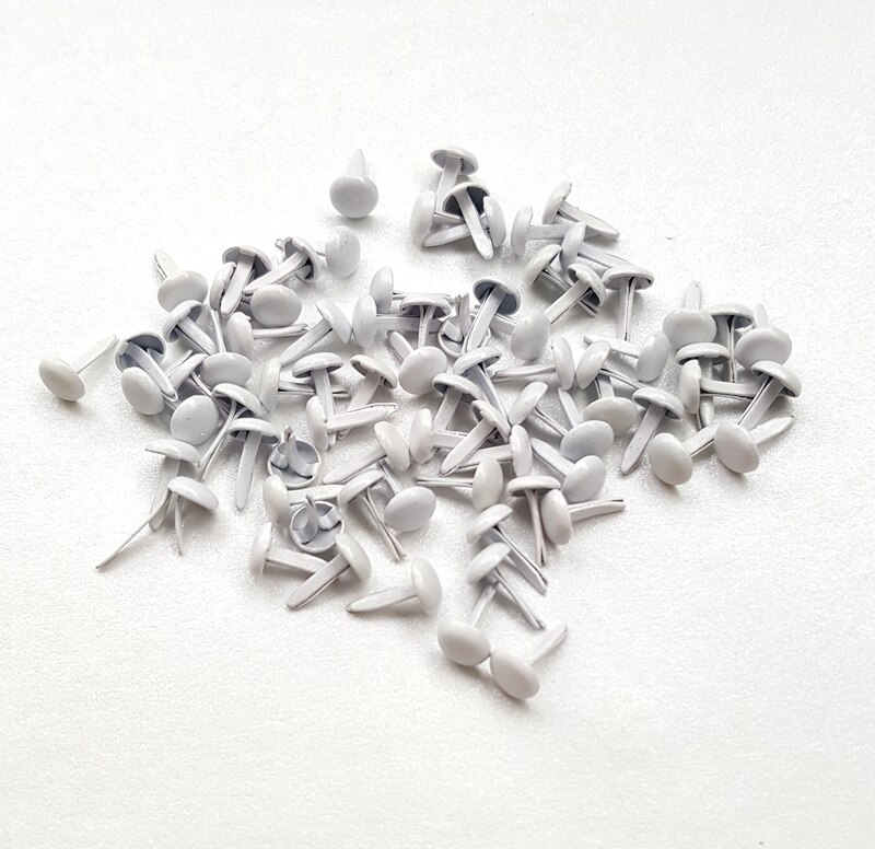 500pcs 5mm White Metal Brads for Scrapbooking Accessories Paper Crafts Wedding Supplies Invitations Cards Children Puppy DIY