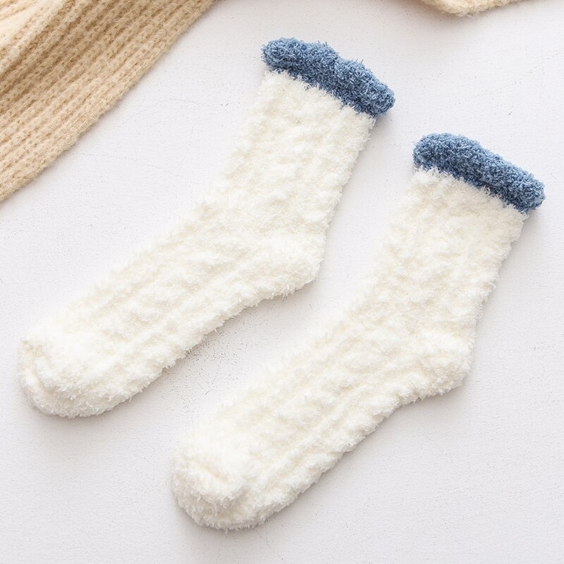 Winter Women Socks Cozy Cashmere Warm Sleep Socks Floor Home Fluffy Girl Socks Coral Velvet Feet Fall Warmer Christmas: 6