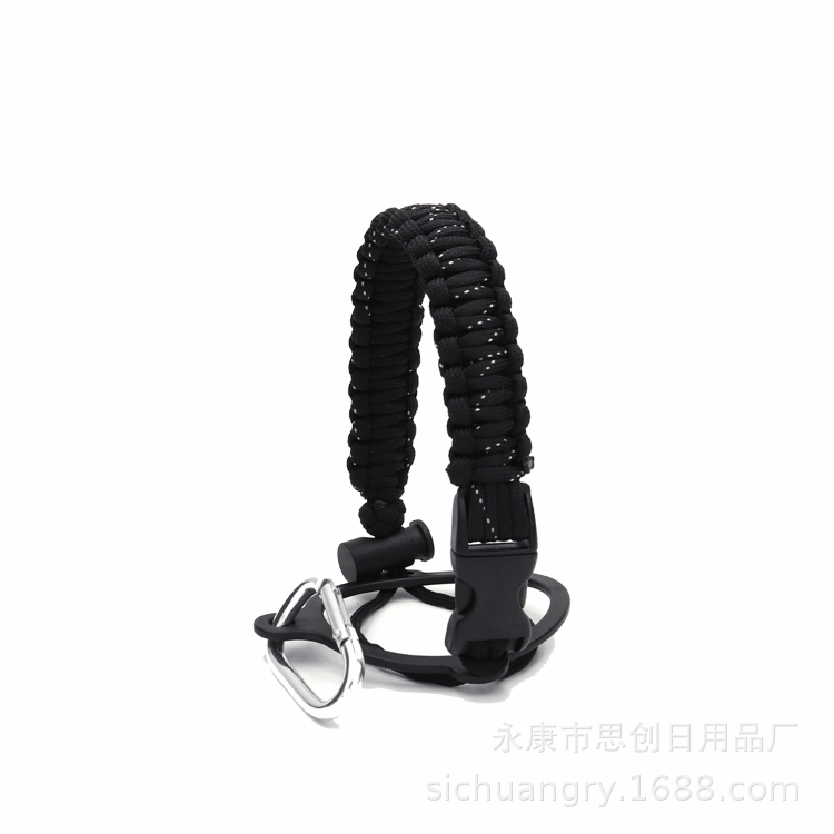 Hydro Flask Paracord Handle Strap With Safety Ring And Carabiner Coffee Bottle For Outdoor Skiing Camping Riding Lid Strap: P1