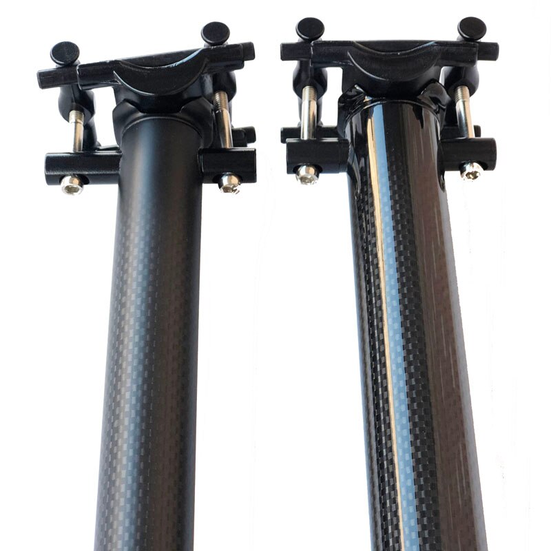 aucun LOGO carbone tige de selle 33.9/34.9 vtt vélo tige de selle tube pleine fiber de carbone tige de selle carbone vtt brillant/mat